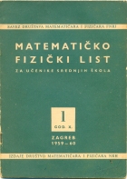 matamaticko fizicki list br 1 1959 1960.